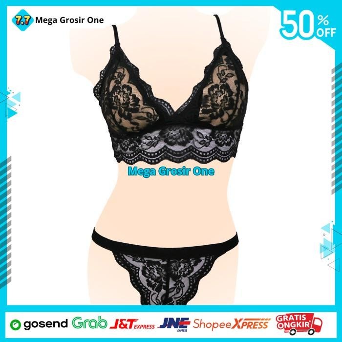 SEXY BRA SET CELANA DALAM TRANSPARAN BRALETTE BH  SET KUALITAS TERBAIK
