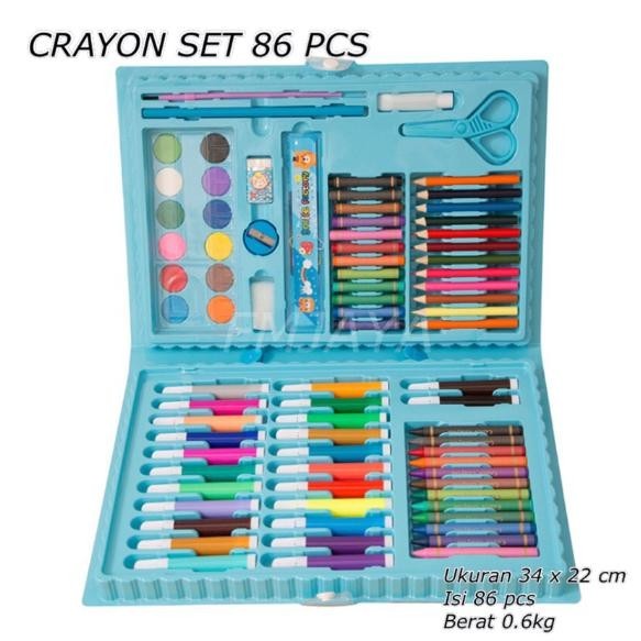 

CRAYON SET 86 PCS / PENSIL WARNA || CRAYON MEWARNAI ANAK ANAK || COPER SET MENGGAMBAR TERMURAH