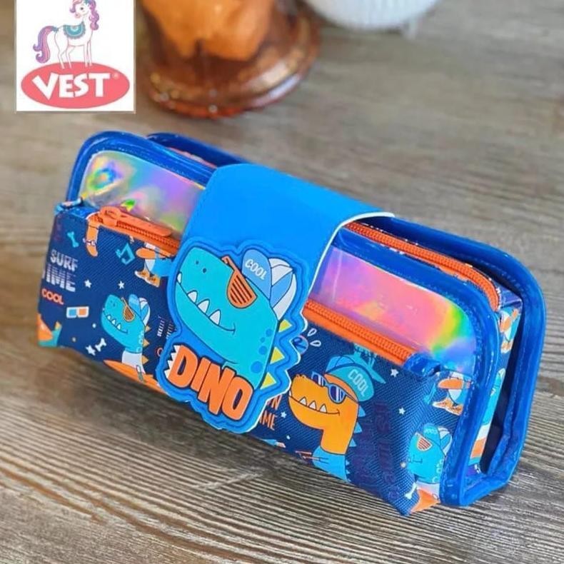 

GINGERINFANT tempat pensil lipat anak pencil case lipat 3 kotak pensil anak perempuan kotak pensil anak laki laki BIG SALE