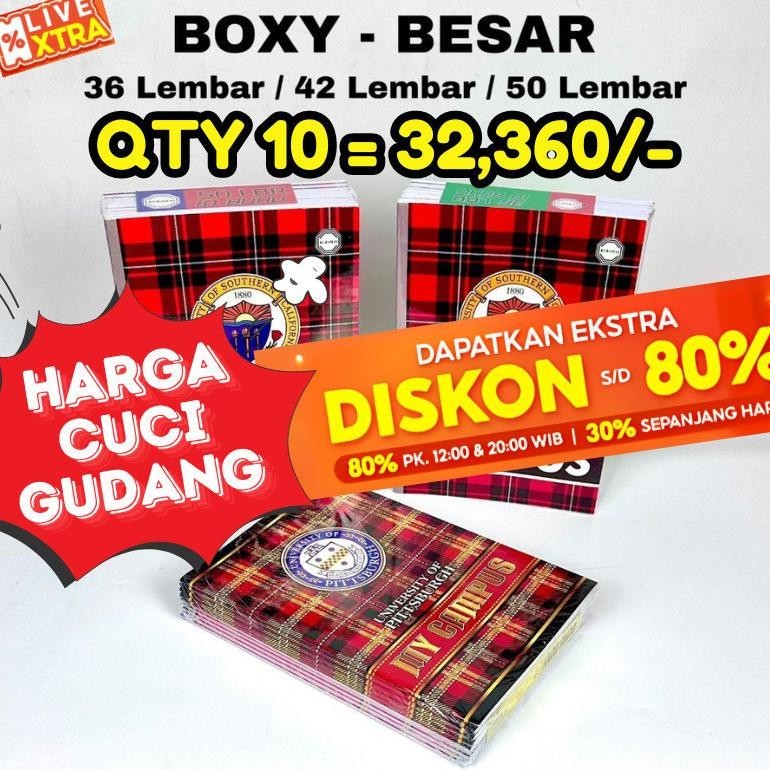 

BOS Buku Tulis Campus X-Book Kuramas BOXY Ukuran Besar / Buku Catatan / Buku Tulis Sekolah BIG SALE