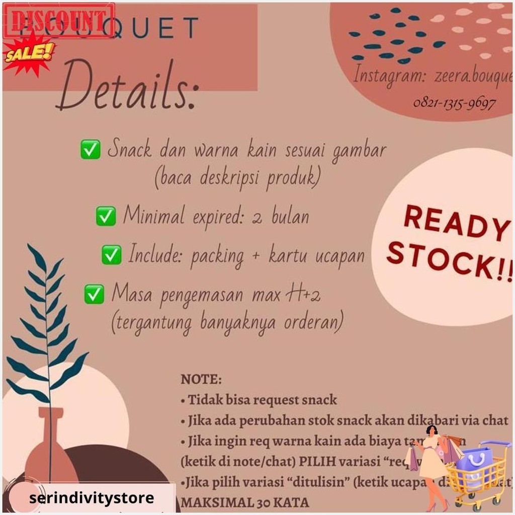 

(B25) Bucket Snack/Buket Snack/Bouquet [Include: Greeting Card+Packing] Termurah Banget