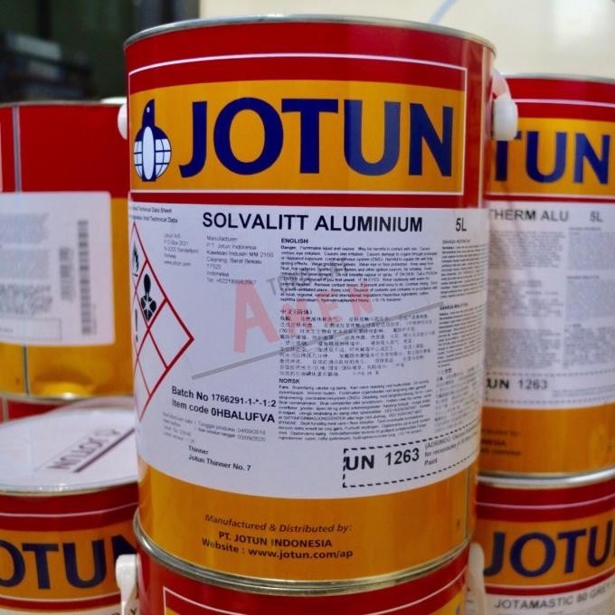 Pertukangan JOTUN SOLVALITT 5LT - RAL 3020 / CAT SILICONE ACRYLIC TAHAN PANAS