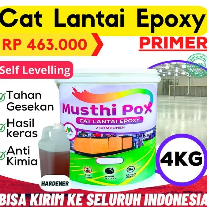 Pertukangan Cat Dasar Lantai Epoxy Primer Top Coat 5kg Cat Lantai Upox