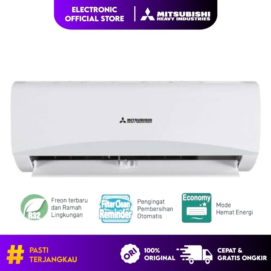 Ac Mitsubishi 1/2 PK Srk05cxp Srk 05cxp Standard Hemat Listrik 0.5PK