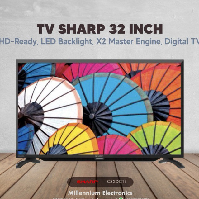 TV LED SHARP 32 INCH DIGITAL TV HD AQUOS 32DD1i 2T-C32DC1i C32DC1i 32DC1i