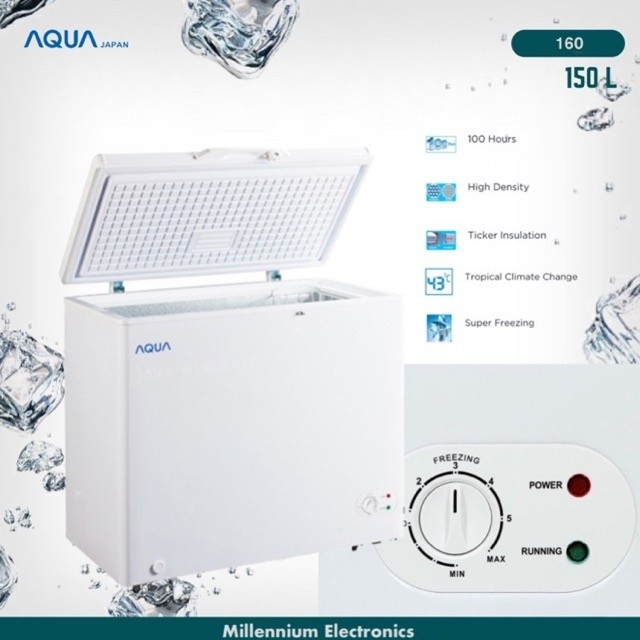 Freezer Box Aqua AQF-160(W) Chest Freezer 150/ 161 L putih AQF 160 FA 160FA