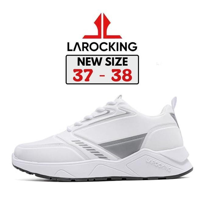 Larocking - Raptor Putih Polos | Sepatu Sneakers Running Gym Shoes