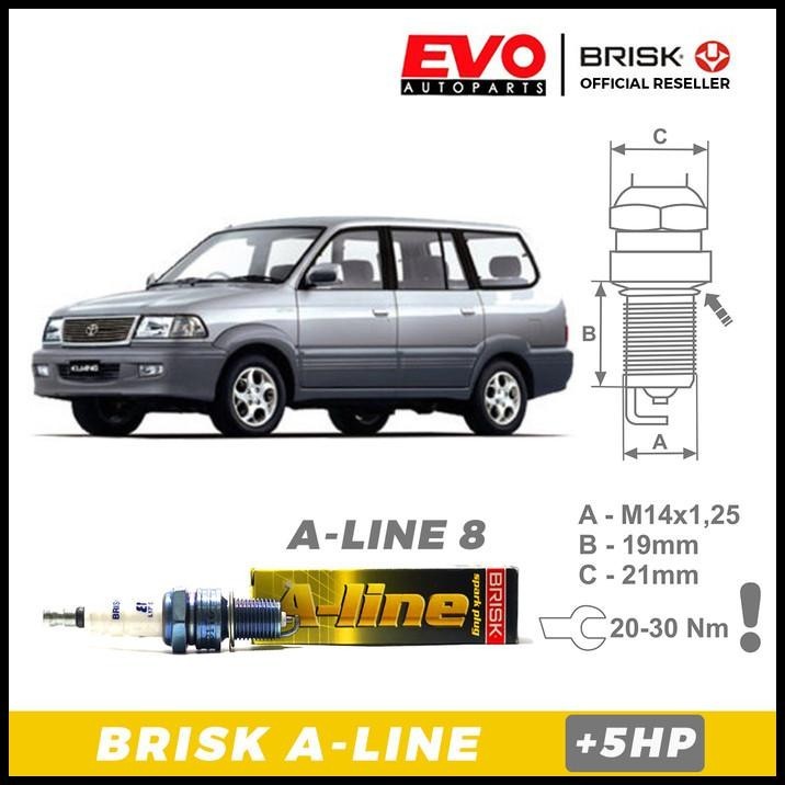 DISKON BRISK BUSI MOBIL A-LINE 8 KIJANG KAPSUL, KRISTA,COLT 