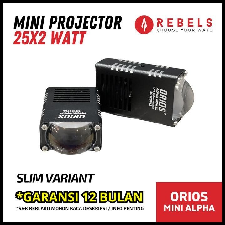 DISKON LAMPU TEMBAK ORIOS MINI ALPHA SLIM DAN NORMAL LED GRILL MOBIL MOTOR ORI GARANSI 