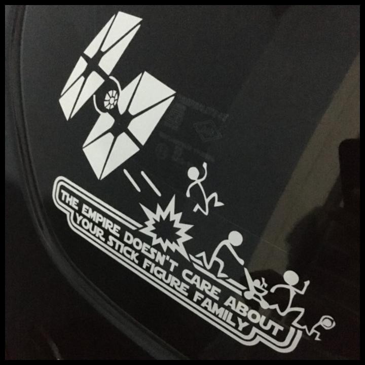 

HOT DEAL STIKER FAMILY STAR WARS LUCU EMPIRE DOESN'T CARE ABOUT YOUR FAMILY !!!!!