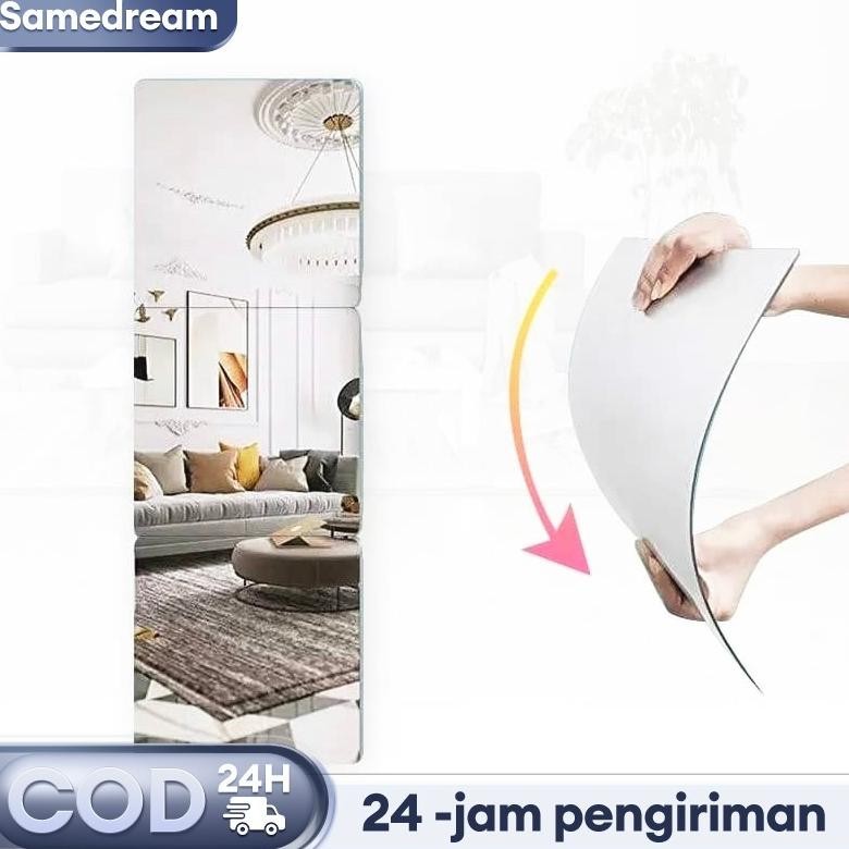 Cermin Full Body Cermin Aesthetic Kaca Dinding Mirror Aesthetic