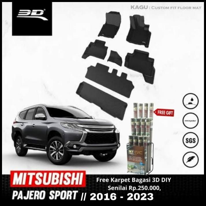 DISKON KARPET MOBIL 3D KAGUMAT MITSUBISHI PAJERO SPORT 2016-2020 