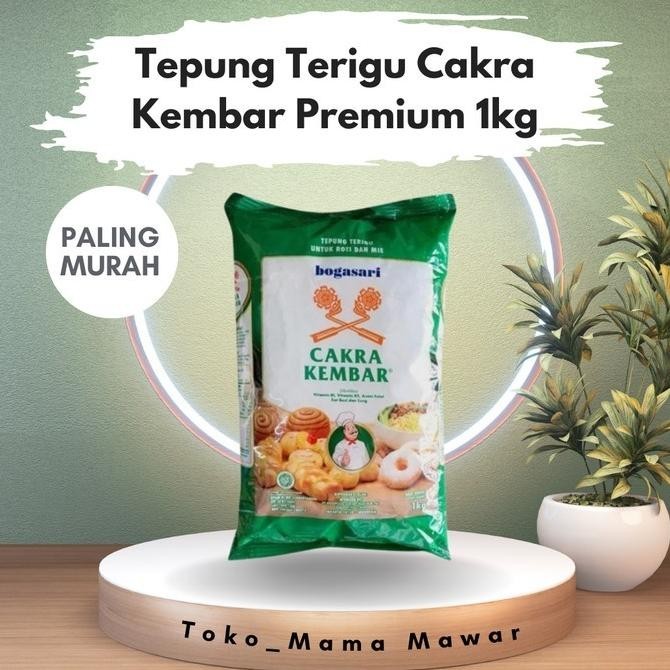 

Terlaris Paling Murah Tepung Terigu Cakra Kembar Premium 1Kg Ready Stok