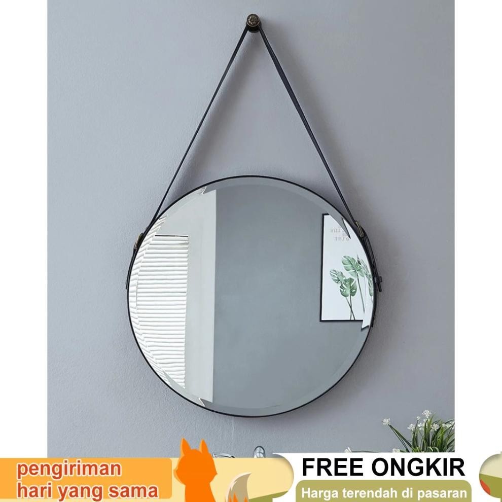 Cermin Aesthetic Cermin Dinding Cermin Bulat Minimalis Cermin Gantung Cermin Kaca