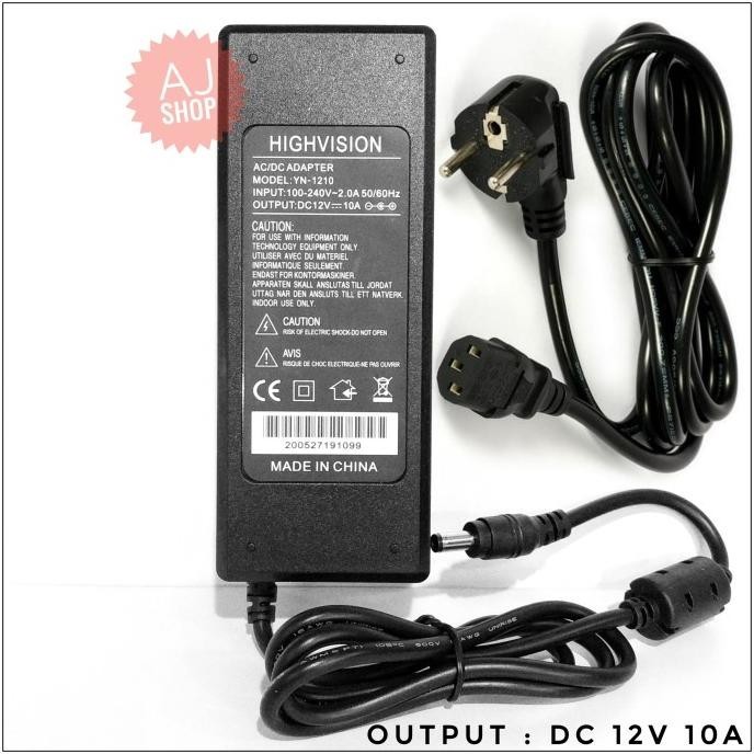Adaptor 10A 12V Adaptor 12V 10A Adaptor Cctv Dvr Adaptor Lampu Led Dc