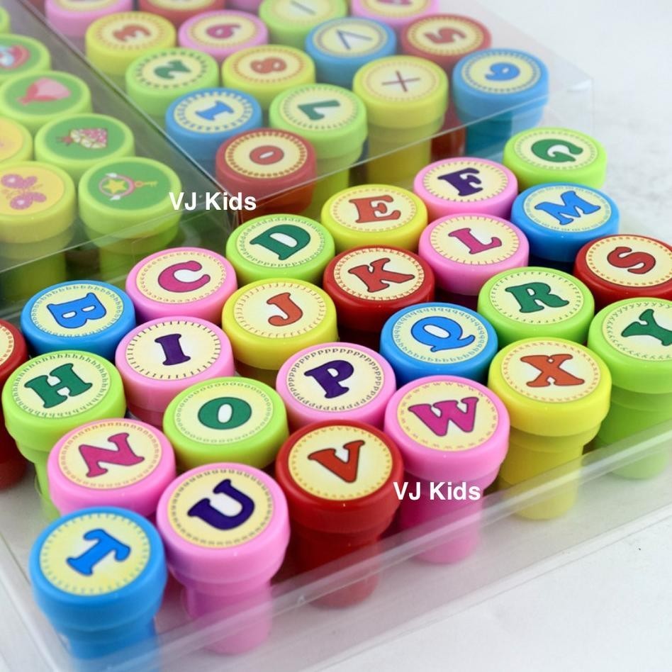 

Stempel Alfabet , Stamp Huruf ,Cap Huruf Mainan Anak Edukasi Edukatif