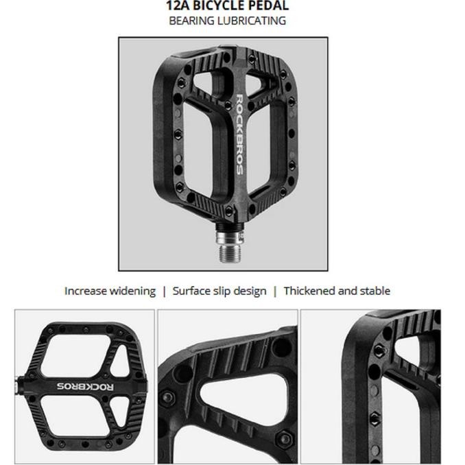 Pedal Sepeda Rockbros 2018-12A Bearing Pedal Alloy Pedal Mtb Cycling  Ready