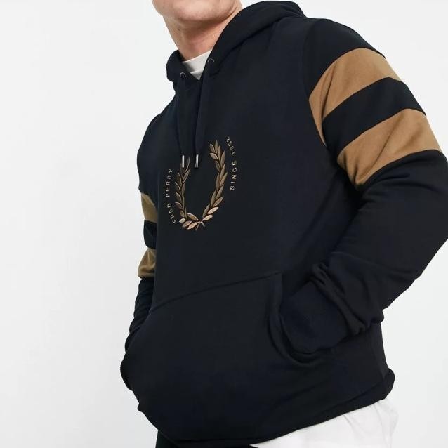 Fred Perry Bold Tipped Hoodie Black Original