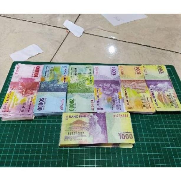 Mainan Monopoli Asli Isi Sekitar 1000 Pcs Campur Duit Duitan S004