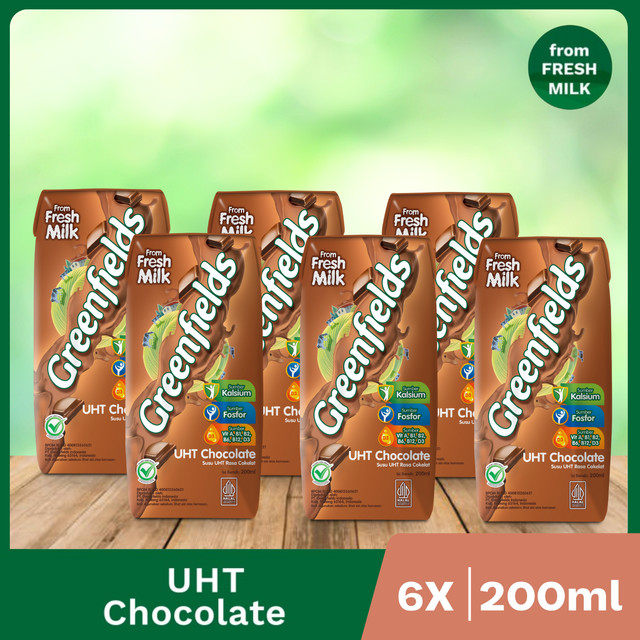 

Greenfields Susu UHT Chocolate 200ml x 6 pcs