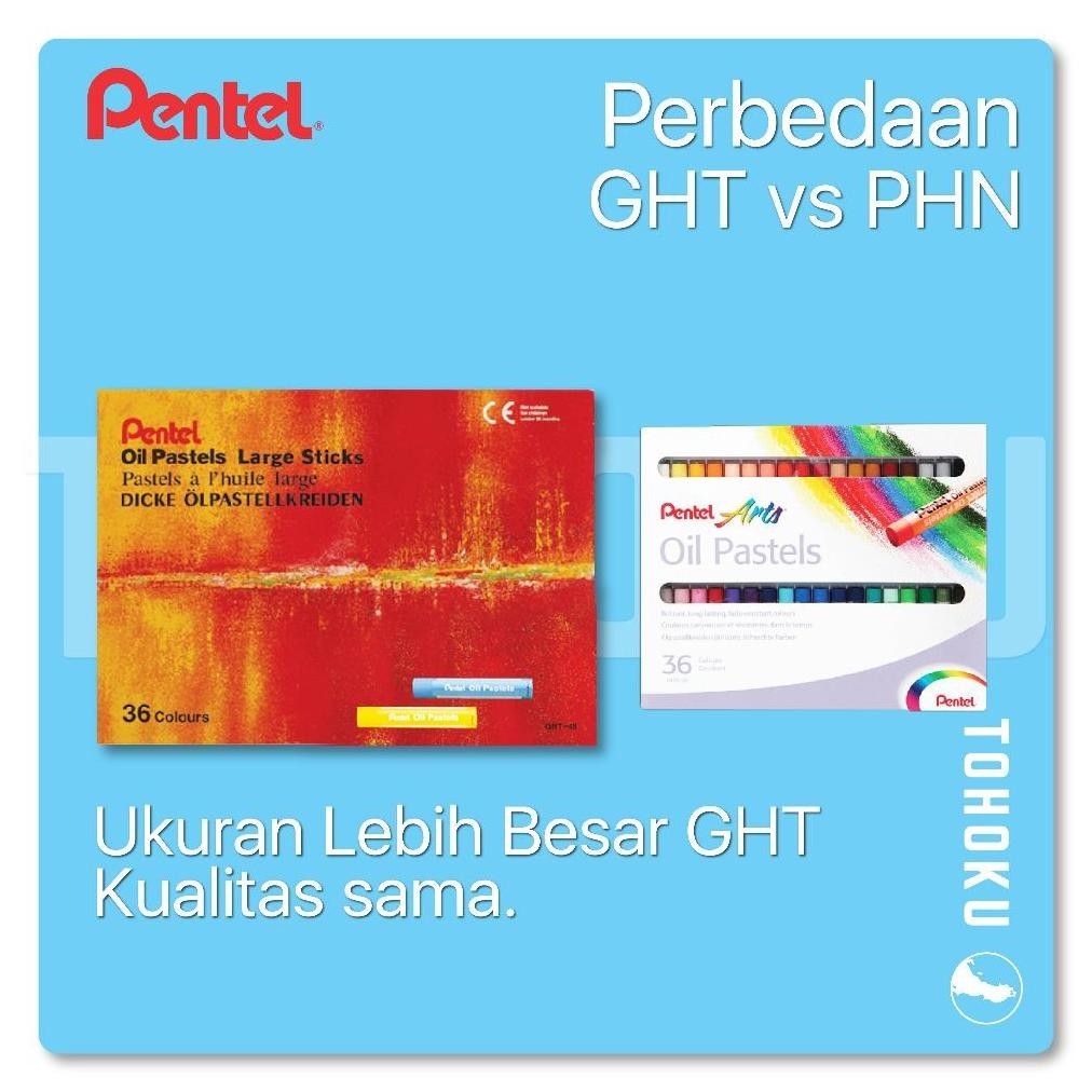 

gs-56 Pentel - GHT Oil Pastel Premium (Pastel Besar) Original