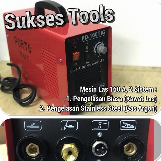Mesin Las Stainless Stees Porto Pd 160 Trafo Las Argon Pd160 Tig