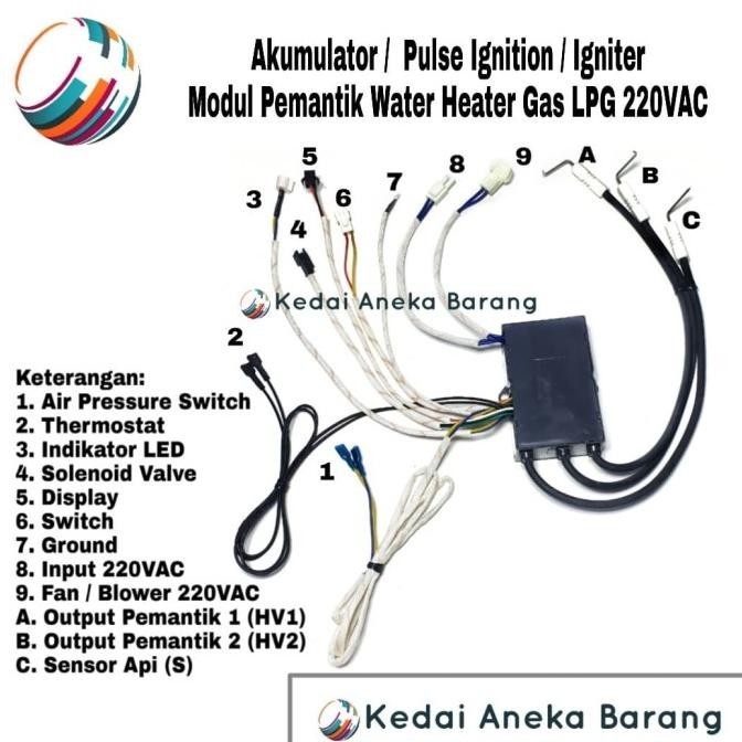 Module Modul Ignition Igniter Pemantik Gas LPG Water Heater 220V AC
