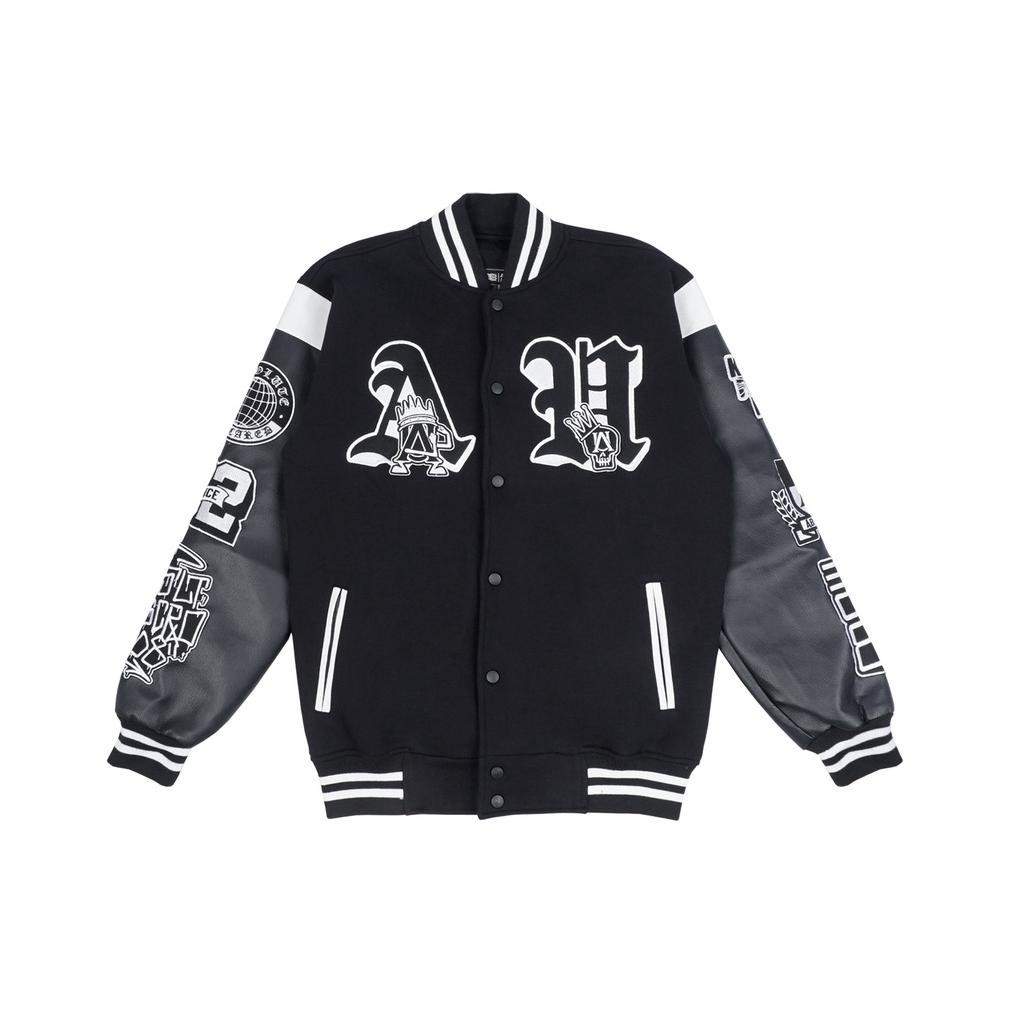 Jaket Pria Keren Jacket Varsity Au King Black