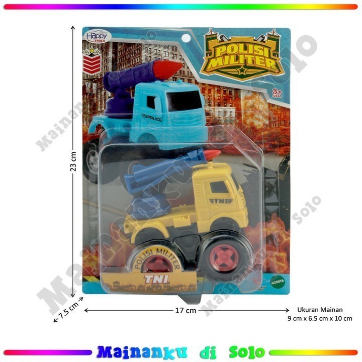 [Mainanku] Monster Trucks Monster Jam Kendaraan Polisi Militer Big Foot Friction Trux Polisi Militer