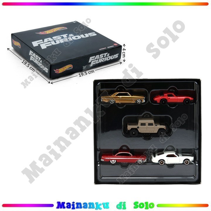 [Mainanku] Hot Wheels Fast & Furious 5 Pcs Fast & Furious Box GROSIR Mainan Anak