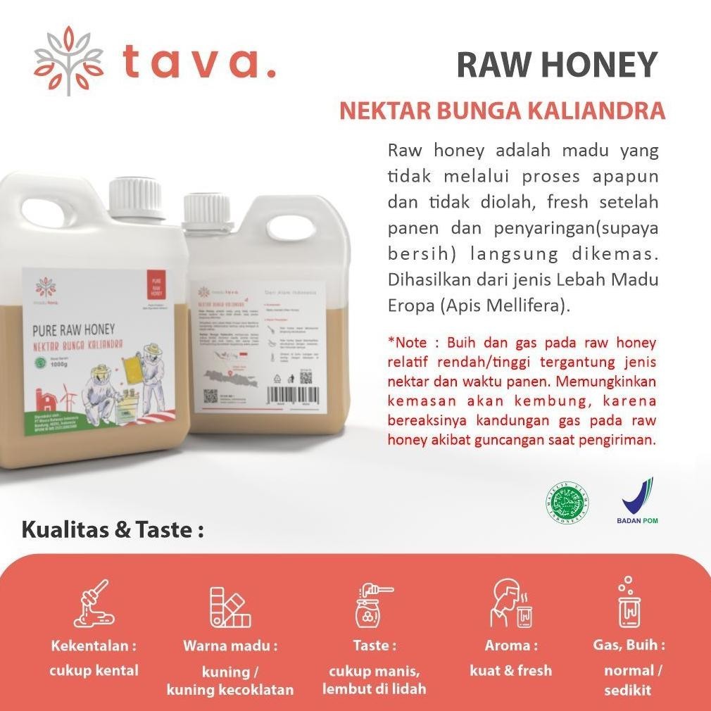 

Viral Madu Asli Murni 1kg Tava Grade A Nektar Kaliandra 100% Alami Pure Natural Raw Honey Viral