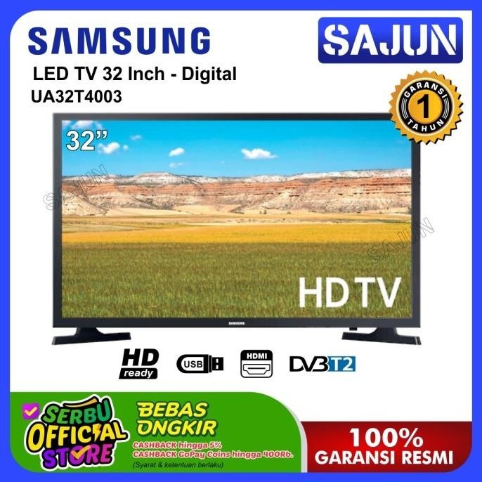 Samsung 32T4003 Tv Led 32 Inch Digital Tv Usb Movie Hd Ua32T4003