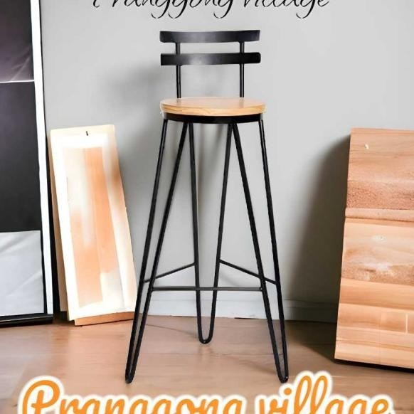 Ta50 / Kursi Kayu / Kursi Bar Kayu Besi / Kursi Cafe Kayu Besi