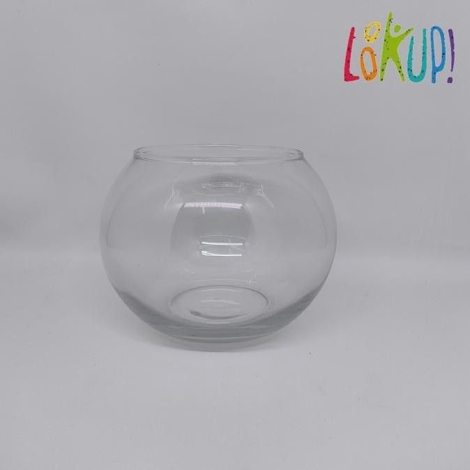 Vas Bunga Kaca Bulat/Pot Tanaman Air Hidroponik Hias/Tempat Serbaguna