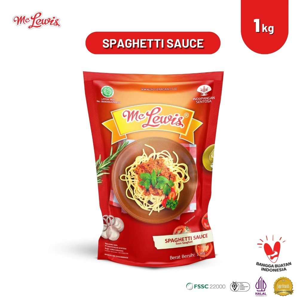 

MC LEWIS SPAGHETTI BOLOGNASE SAUCE 1KG