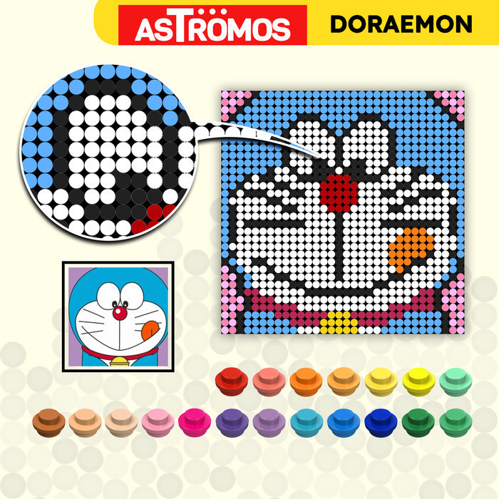 

Build By Number 32X32 Doraemon Diy Balok Lukisan Mosaik Paint Art