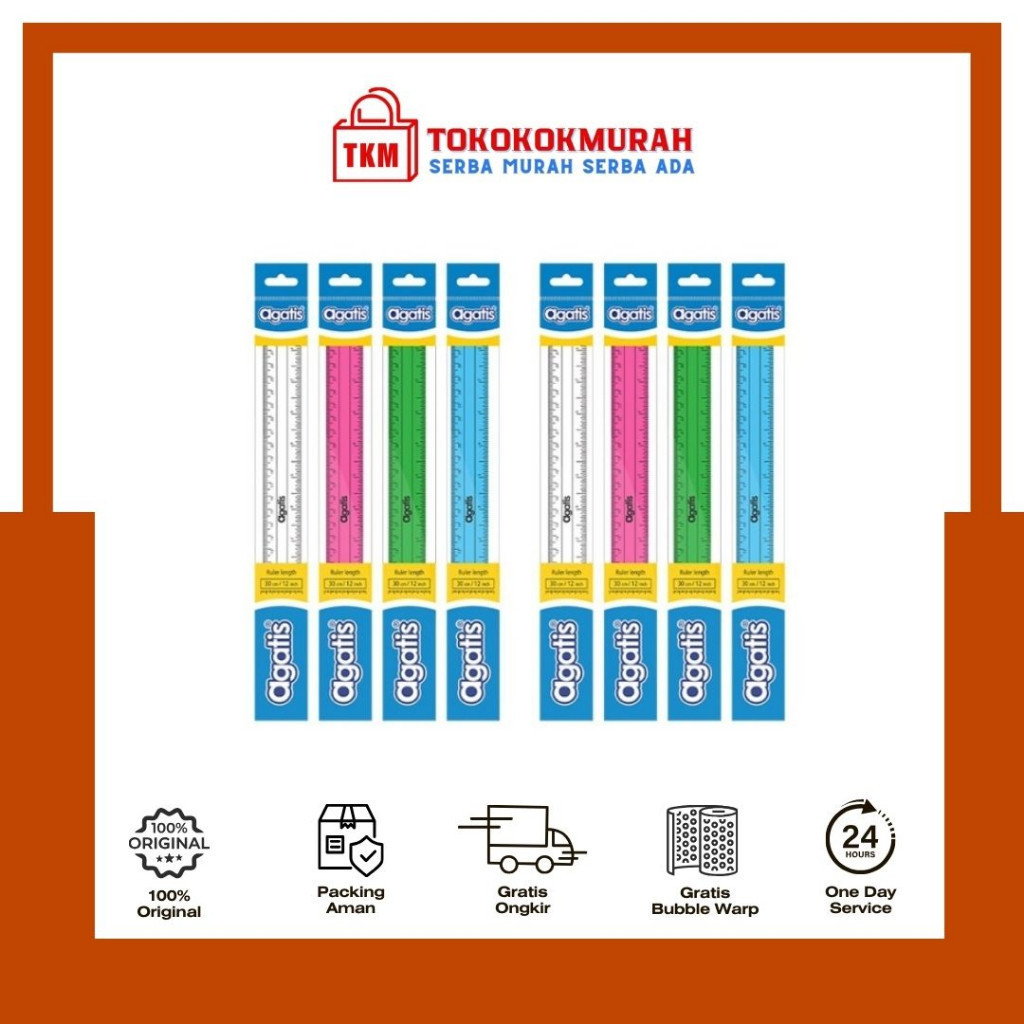 

Agatis Penggaris 30 Cm Warna