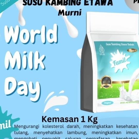 

Susu Kambing Etawa 1Kg Fal Memelihara Kesehatan Tubuh/ Plus