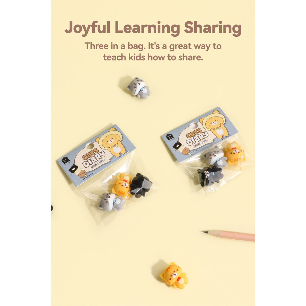 

Gramedia-Kako Cats Diary Mini Eraser Set 3 Kk-7411