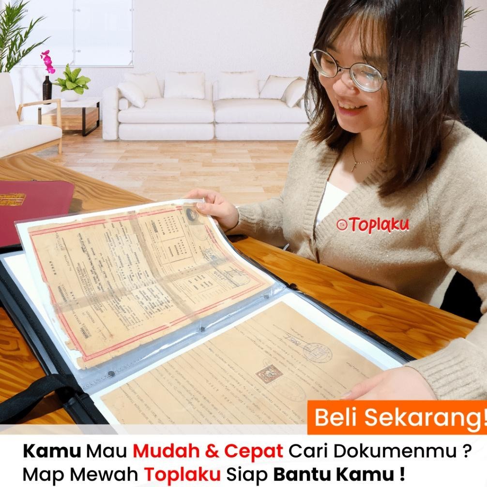 

By05 Map Ijazah Dokumen Keeper Resleting Anti Air Document File Organizer Plastik Tempat Berkas Folder F4 Gratis Ongkir