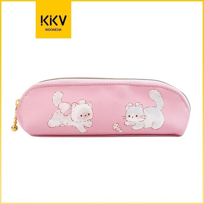 

My56 Kkv - Fanz Studio Pu Pen Case Tempat Pensil Dengan Icon Kucing/Kelinci Warna Pink/Violet Diskon Toko
