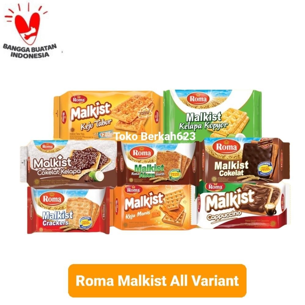 

New Produk Roma Malkist All Varian Coklat / Abon / Keju / Crackers / Kelapa Kopyor / Cappuccino .