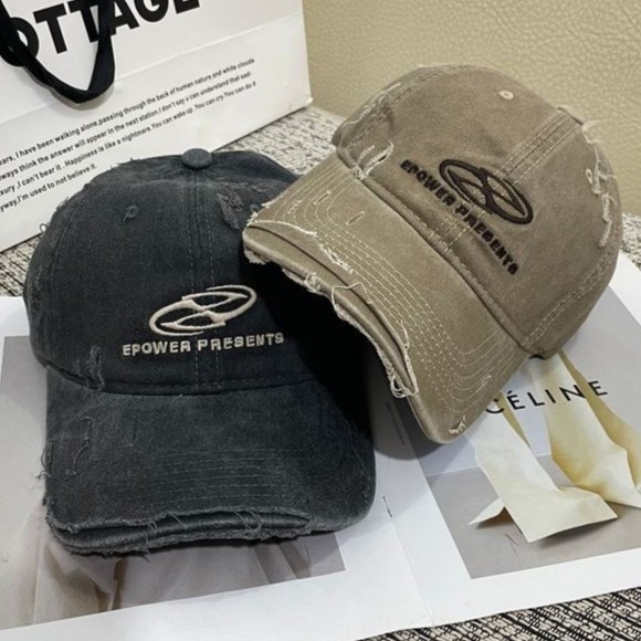 Topi Baseball Cap Ripped Jeans Retro Topi Sobek Distro Dewasa Denim