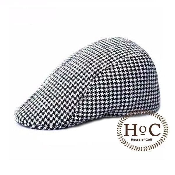 Houseofcuff Topi Painter Topi Pelukis Flatcap Newsboy Hat Houndstooth