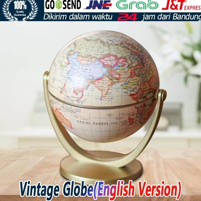 $$$$] Pajangan Globe Peta Dunia Atlas Bola Dunia Putar 360 Derajat Vintage