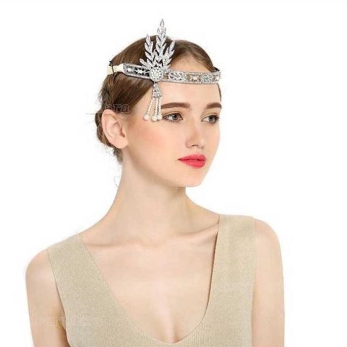 Aksesoris Rambut Great Gatsby Hairpiece Headpiece Hiasan Pesta Kostum