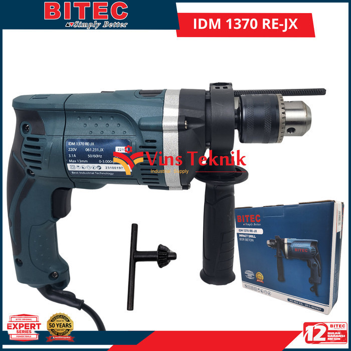 Mesin Bor Tembok Beton 13Mm Impact Drill Idm1370 Bitec Idm 1370