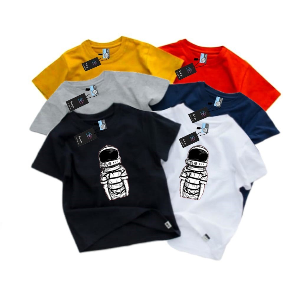 kaos anak distro astronot sablon digital