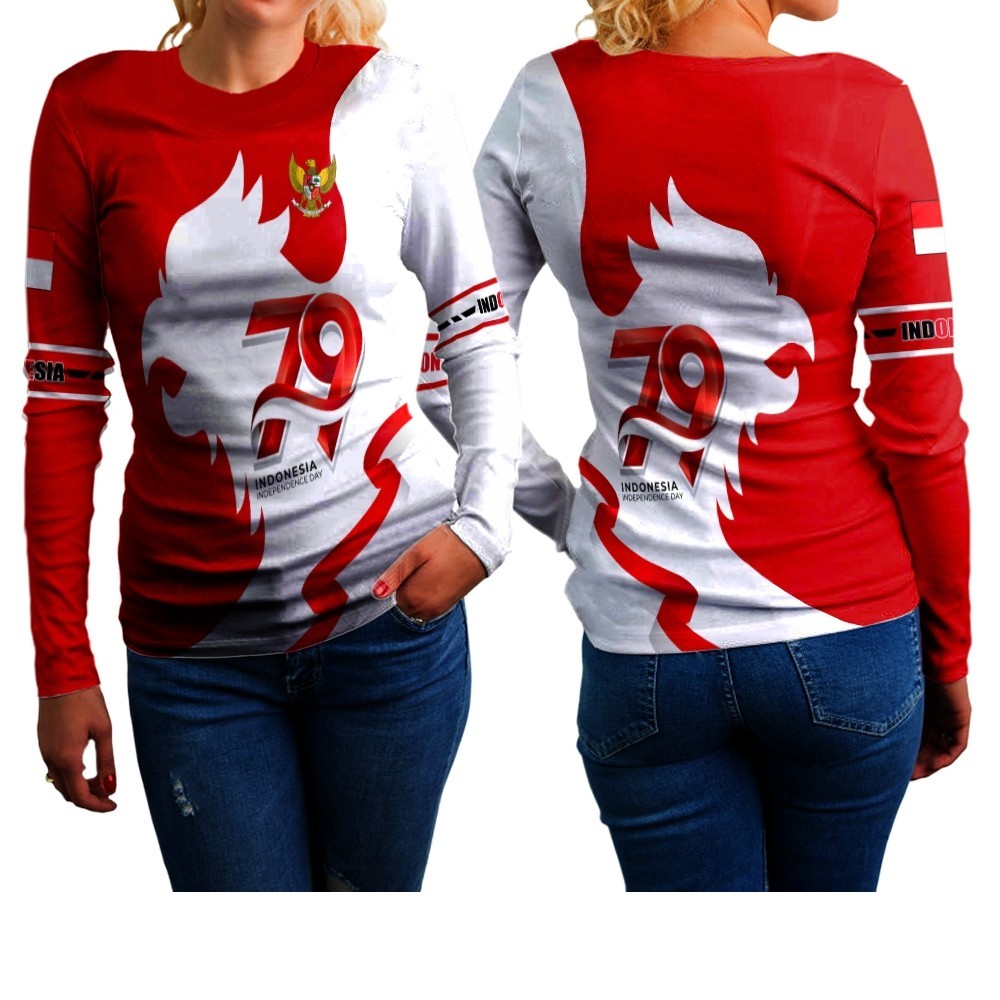 Kaos Baju Wanita HUT KE 79 RI Baju Tshirt Dewasa 17 Agustus Jersey Kaos 17 agustus Indonesia