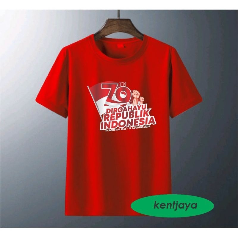 HUT RI 17 AGUSTUS KAOS PRIA DAN WANITA UKURAN DEWASA HUT RI KAOS // PRODUK PROMO MURAH HUT RI